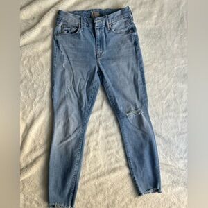 Mother Denim Jeans Looker Ankle Step Fray